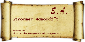 Strommer Adeodát névjegykártya